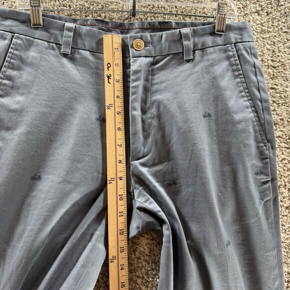 Brooks Brothers Red Fleece Pants Men 33x32 Gray 100% Cotton Bike Bicycle Patten - Picture 3 of 11